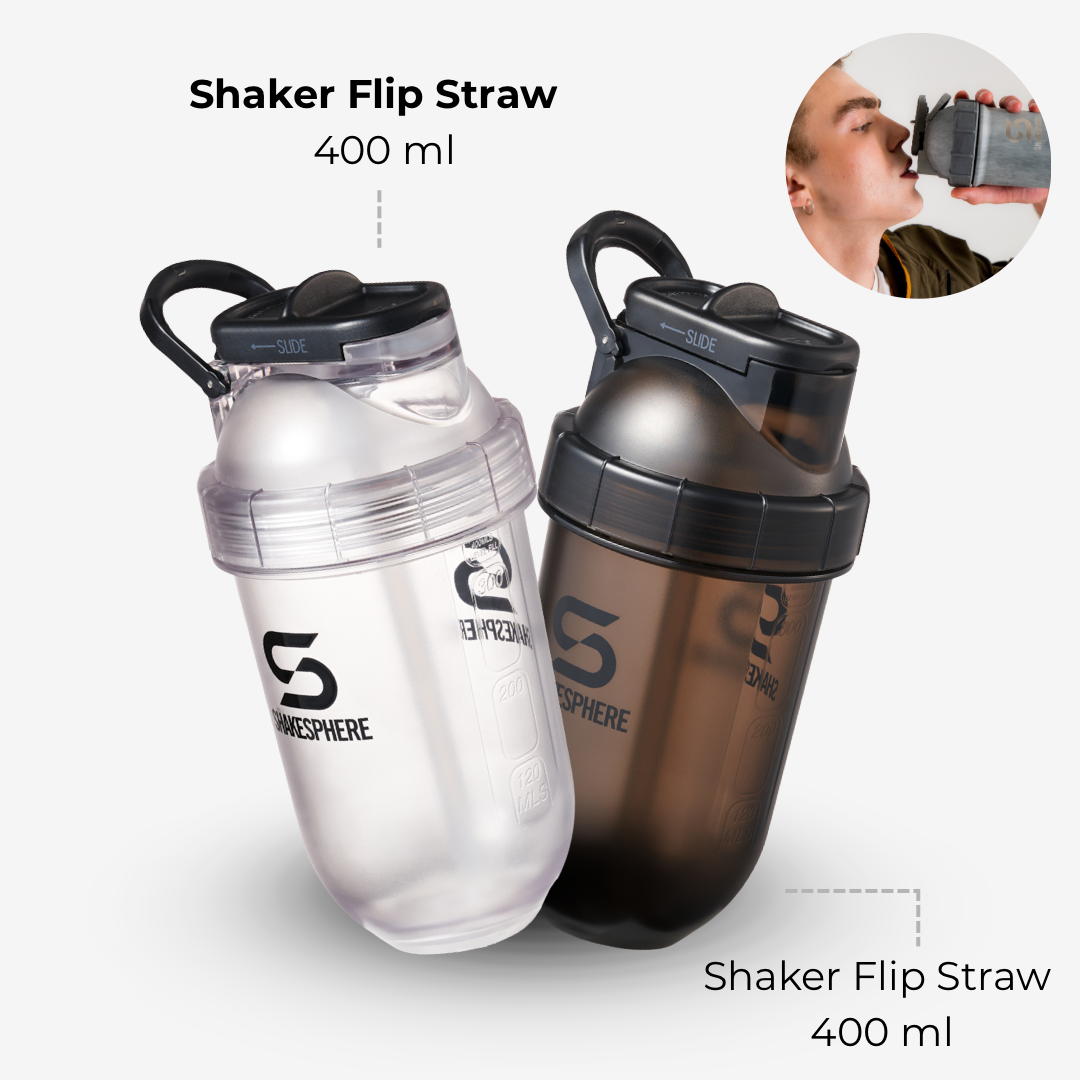 Shakesphere Tumbler Flip Straw Clear + Black