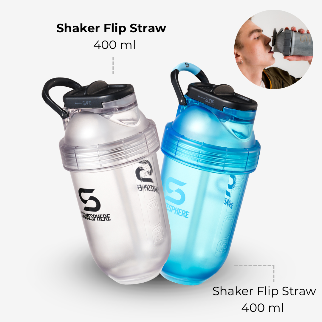 Shakesphere Tumbler Flip Straw Clear + Cyan