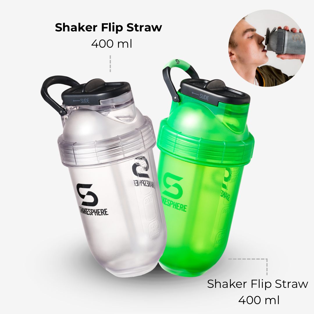 Shakesphere Tumbler Flip Straw Clear + Green