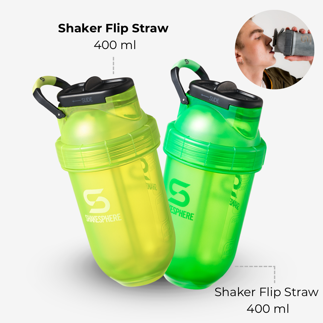 Shakesphere Tumbler Flip Straw Yellow + Green